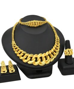 Parure Luxe 4 pièces en plaqué or N01