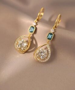 Delicate Zircon Drop Earrings