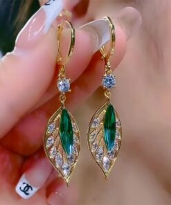 Green Crystal Earrings